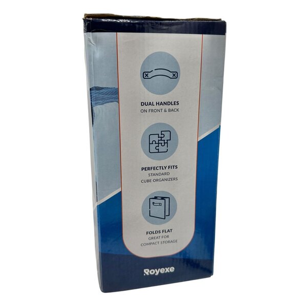 Royexe Fabric Storage Cubes 8-Pack With Dual Handles Light Grey New in Box - Picture 8 of 9